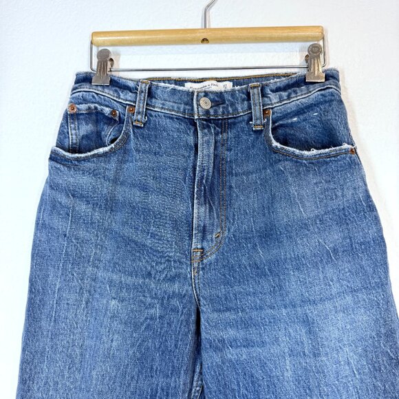 Abercrombie Jeans 90s Straight Ultra High Rise Distressed 27 Long Size 4 - Picture 3 of 7